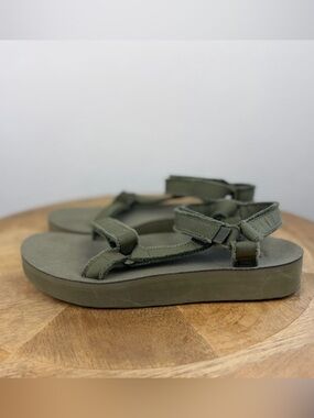 •TEVA• Women's Midform Universal Canvas Sandal Seagrass Size 11